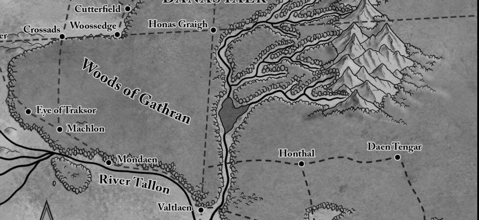 Map of Danastaer from Ulff Lehmann's Shattered series